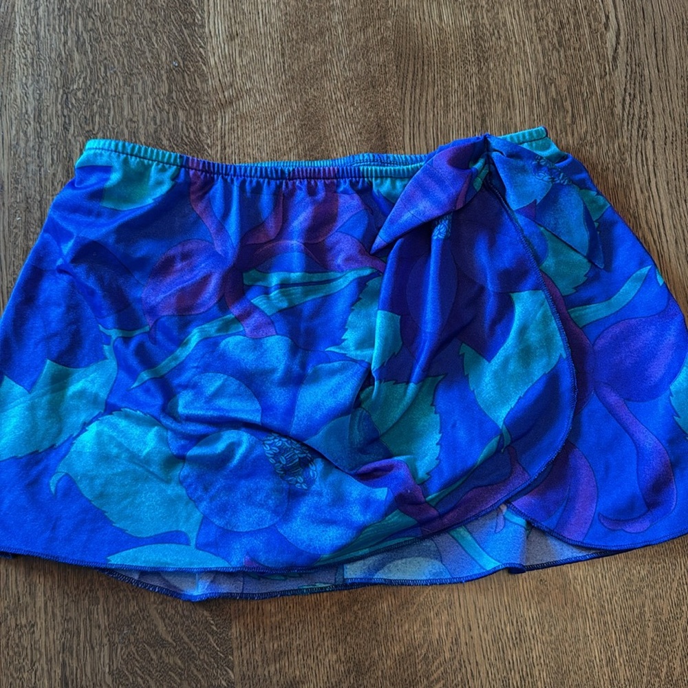 Multi colored bathing suit skirt bottom only size 12